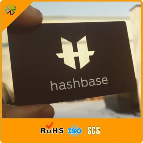 Factory Price Silver Black Stainless steel Metal Business Card hollow out metal business card Business cards printing