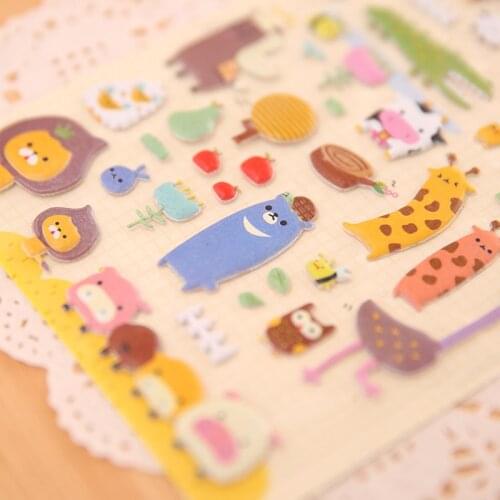 Cute Cartoon Mobile Phone Stickers Decorate Animal Adesivo Pegatinas Etiqueta Engomada for Apple Iphone 5 5s 6 6s Plus Xiaomi