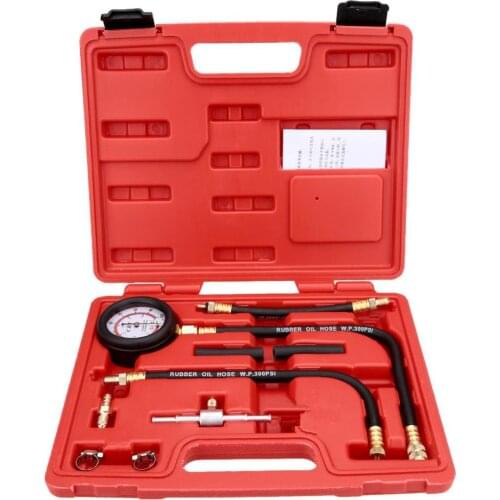TU-113 Fuel Injection Pump Injector Tester Pressure Gauge Test Gasoline 0-100PSI Diesel Fuel Injection Meter Car Diagnostic Tool