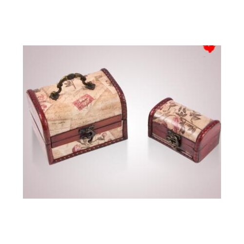 Vintage nostalgic palace treasure high-end jewelry box set household wooden receiving 10pc set Wholesale factory direct selling