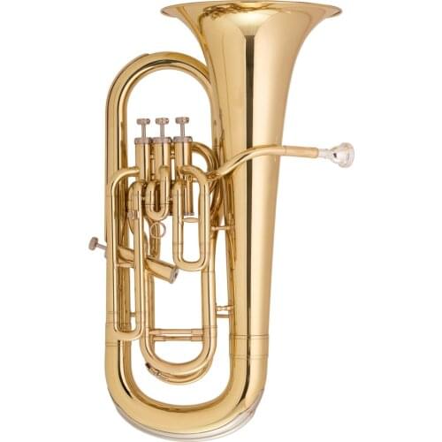 High Grade Gold lacquer Tone Bb Euphonium 3+1 Piston