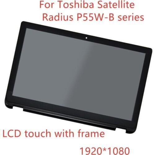IPS Panel LCD Screen Display Touch Glass Digitizer Assembly LP156WF5-SPA2 For Toshiba Satellite Radius P55W-B Series P55W-B5224