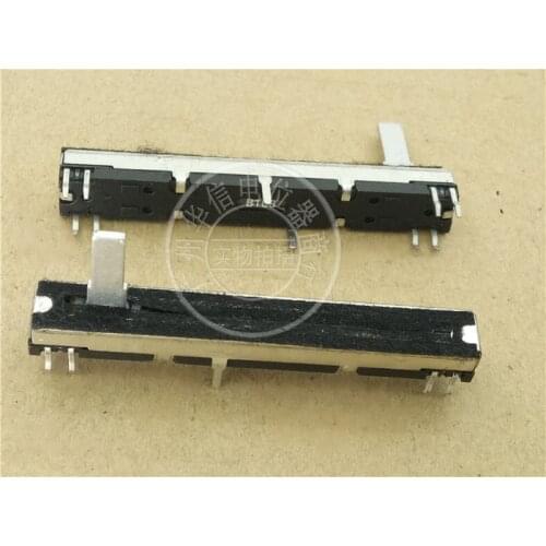 1pcs black bottom potentiometer 60mm A10K B10K A20K B20K B5K A50K B50K for Yamaha / dual-channel dual-channel fader 15MM