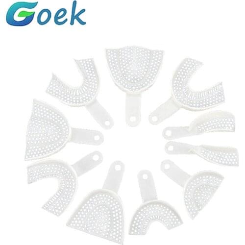 10pairs /set Dental Plastic Tray Disposable Full Mouth Partial Mold Impression tray Dentistry Tools