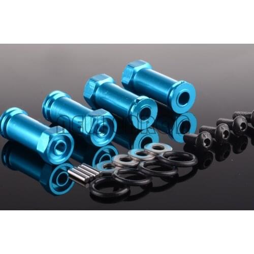 #1654 4Pcs Aluminum 12mm Hex Drive 30mm Extension Adapter For RC Car Part 1/10 Traxxas Slash Rustler Stampede Jato Upgrade Parts