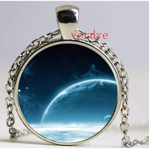 19 Select vintage glass moon sky long necklaces & pendants 2016 fashion outer space universe Galaxy necklace jewelry