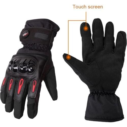 2019 Pro biker Motorcycle gloves Winter Warm Guantes Moto Luvas Touch Screen Motosiklet Eldiveni 100% Waterproof Windproof