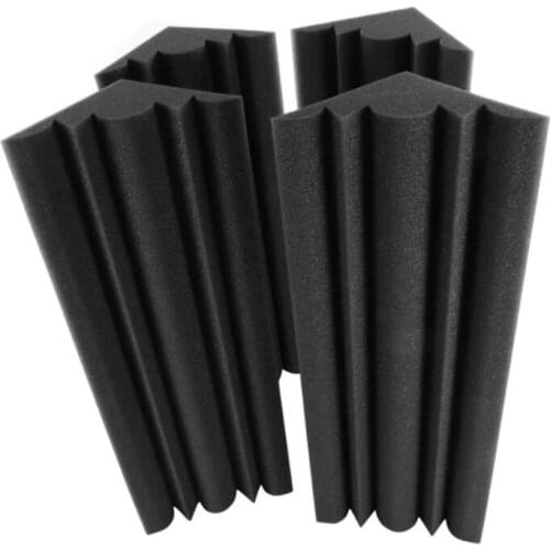 4 Pcs Acoustic Panels Studio Acoustic Soundproof Foam,Sound Treatment Bass Trap Corner,for Studios or Theater,12X12X48cm