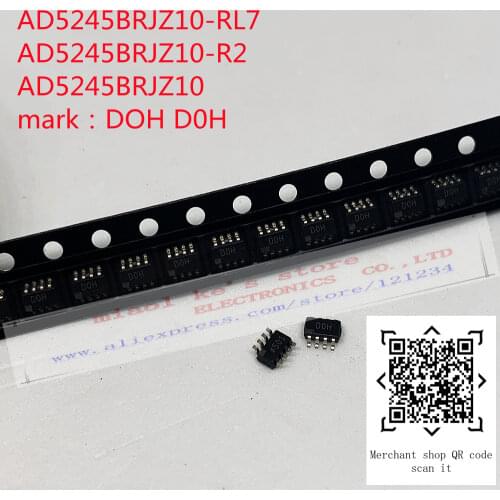 [ 5pcs~10pcs ]100%New original: AD5245BRJZ10-RL7 AD5245BRJZ10-R2 AD5245BRJZ10 DOH D0H - IC DGT POT 10KOHM 256TAP SOT23-8