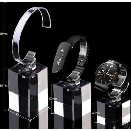 Acrylic Watch Display Stand Showcase Bracelet Display Holder 4cm, 6cm, 8cm
