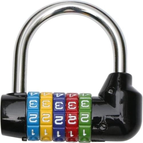 Padlock Black with Combination 5 Numeros