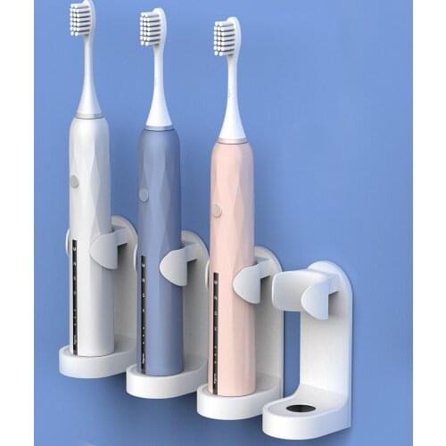 1Pc Creative Traceless Stand Rack Toothbrush Organizer Electric Toothbrush Wall-Mounted Holder Space Saving Bathroom Accessories