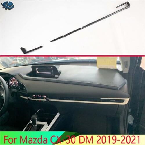 For Mazda CX-30 DM 2019-2021 Car Accessories Carbon Fiber Style Center console Interior Instrument Panel Around trim
