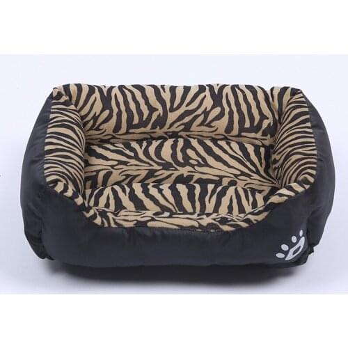 Four Seasons Leopard Print Pet House Candy Color Square Dog Beds Teddy Bomei Dog Mat Warm Soft Cat Large Breathable Dog Sofas