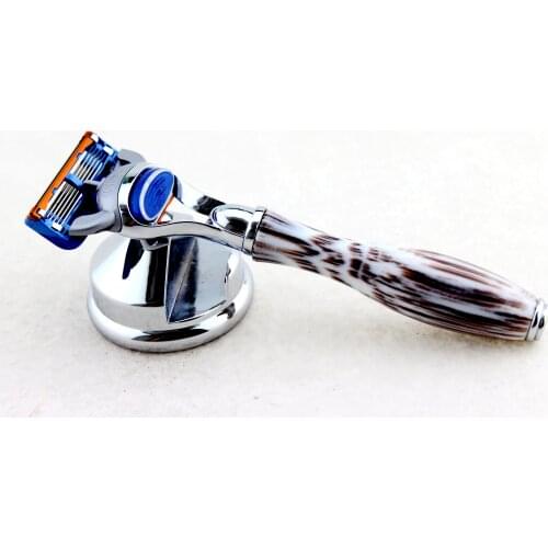 Frank Shaving(FS), #FU-MB, 5 Layer Blades Shaving Razor With Faux Marble Handle +FREE Razor Holder(#43)+FREE SHIPPING