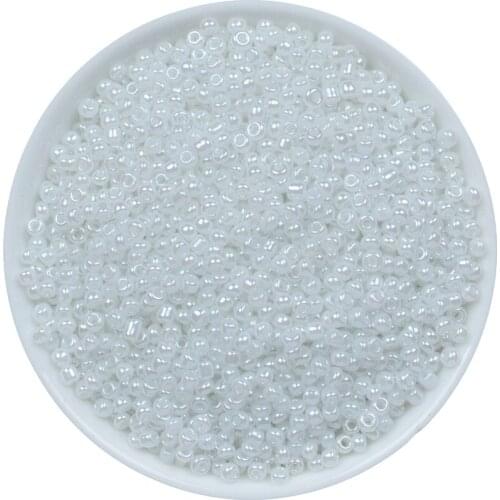 HOT Sale 1000pcs/bag 2mm Clear White Color DIY Loose Spacer Mini Glass Czech Seed Beads Jewelry Findings