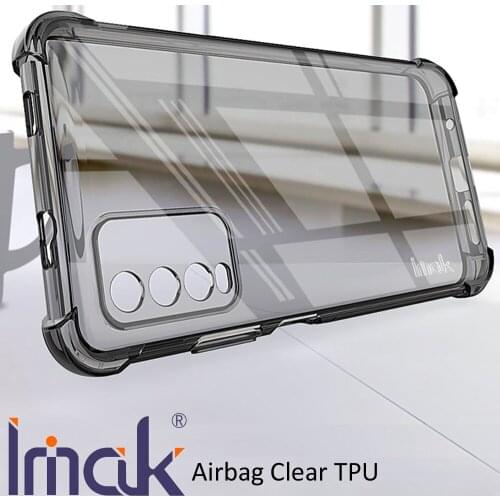 IMAK Airbag Case For Xiaomi Redmi Note 9 4G China Drop resistance Soft TPU Silicone Clear Transparent Cover
