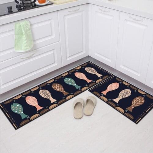 Cooking Small Fish Kitchen Rug Rugs Floor Mat Carpet For Living Room Doormat 001
