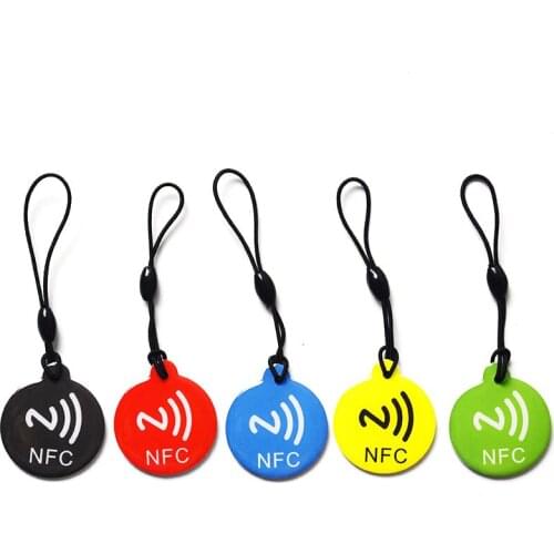 5pcs NFC Tags 13.56MHz ISO14443A NFC213 Crystal Epoxy Card for all NFC enabled phones