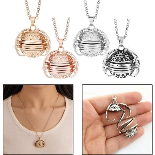 Fashion Angel Expanding Photo Locket Necklace Pendant Charms Jewelry Memorial Gifts DIY for Fathers Day