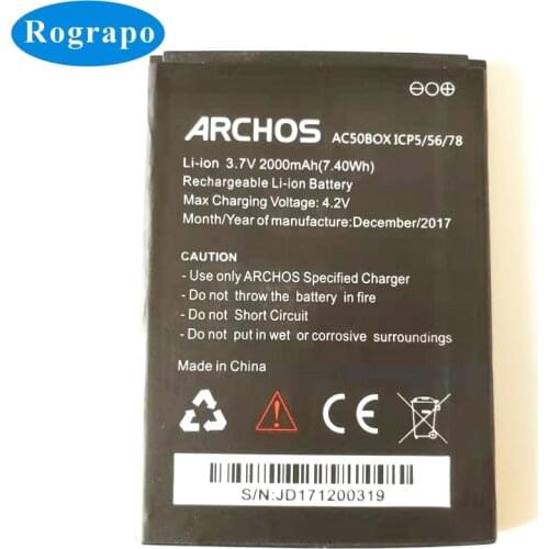 New 3.7V 2000mAh Original Replacement Battery For ARCHOS AC50BOX / Archos 50 Platinium 50b / Gsmart Mika M2