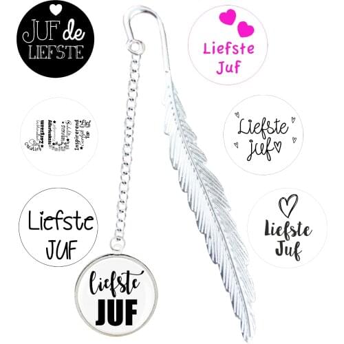 NEW VOOR DE Liefste Juf leukste Meester Glas Marque Pages Bookmark Signet bedankt juf cadeau Letter Thank You Dear Teacher Gifts