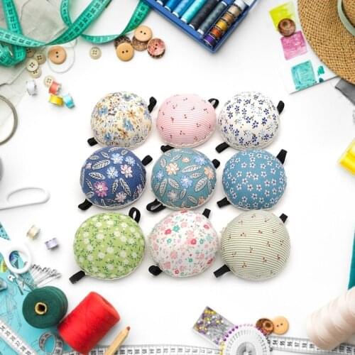 Lovely Ball Shaped Needle Pin Cushion 2.36'' Sewing Needle Mat with Elastic Strap Band 19 Colors Style Available DropShipping