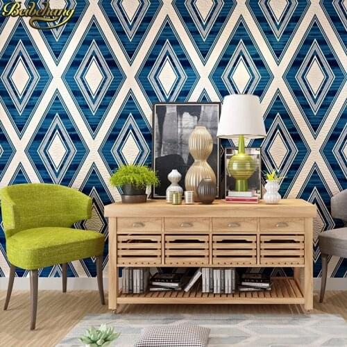 Beibehang deerskin simple rhombus TV background papel de parede 3d wall murals wall papers home decor wallpaper for living room