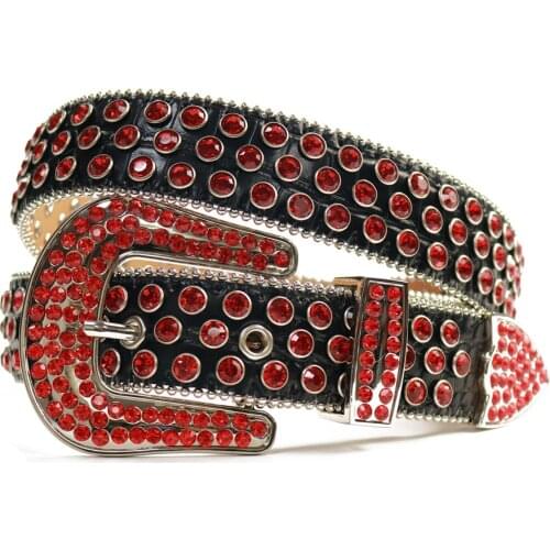 Fashion Ladies Designer Luxury Rhinestones Wide Belts PU Cowhide Leather Belt For Women Men Leopard Bright Crystal Jeans Strap