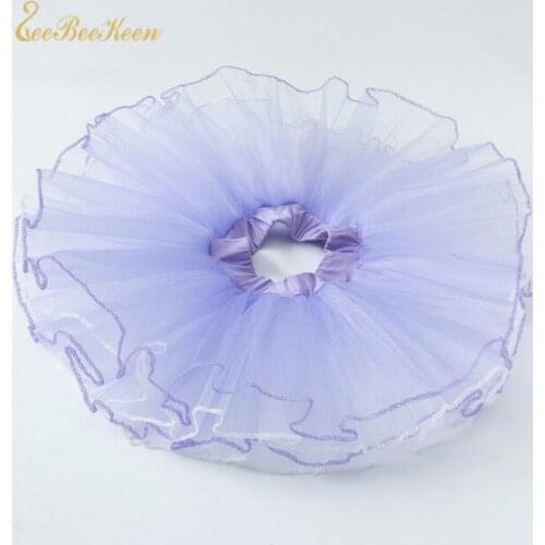 Pink/Violet/White 4 Layers Ballet TUTU Skirt Ballerina Practice Dress 3-12 Years old Girl Ballet Dance Skirt Child Elastic skirt
