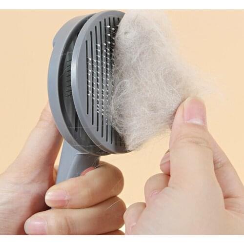 Pet Hair Remover Brush Cat Dog Grooming Detangler Fur Matted Dematting Deshedding Comb Automatic Trimmer Curly Cleaner Tool