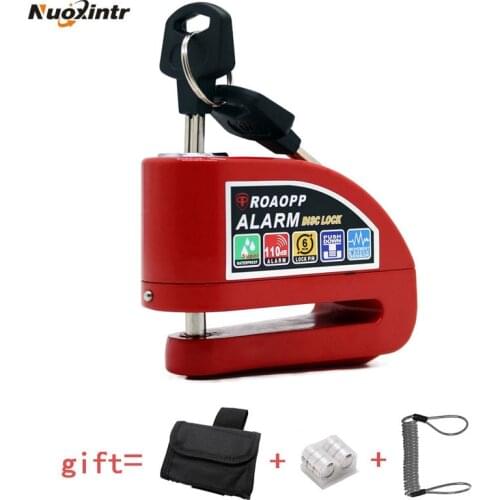 Nuoxintr Motorcycle Alarm Lock Motorbike Anti-theft Alarm Wheel Disc Brake Security Safety Siren Lock for Suzuki Kawasaki BMW