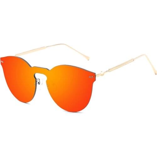 One Piece Rimless Sunglasses Women Sun Glasses Men Fashion Vintage Ladies Eyewear Goggles Retro Oculos UV400 2271X