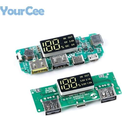 Dual USB 5V 2.1A 2.4A Micro/Type-C USB Power Bank 18650 Lithium Battery Charger Charging Board Module Protection Board Module