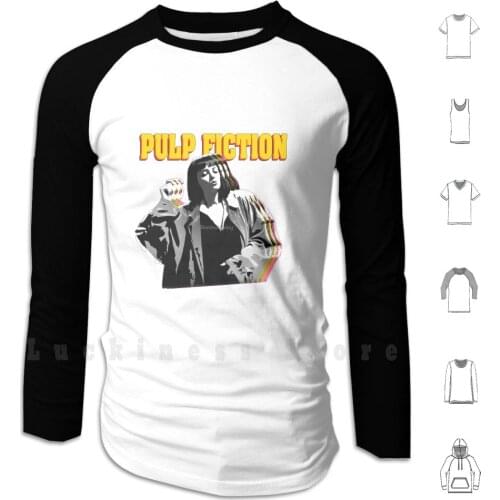 Pulp Fiction Hoodies Long Sleeve Pulp Fiction Movies 80 S Movies Quentin Tarantino Pop Culture Fims Badass Women