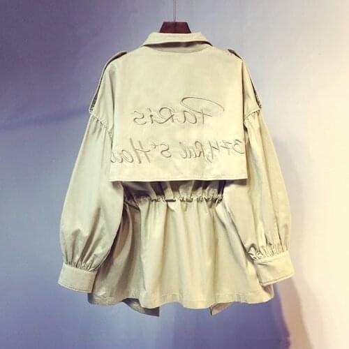 2021 New Spring Long Sleeve Pink Medium Trench Coat Vadim Women Overcoat Casual Outerwear Autumn Female Windbreaker Top Shein