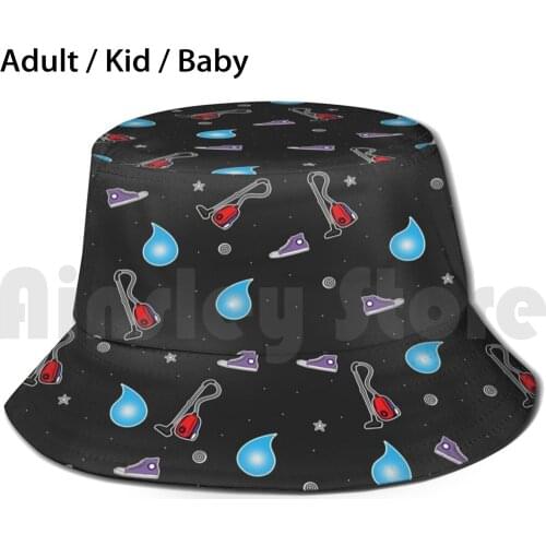 Vacuum Shoe Drop Bucket Hat Adult kid baby Beach Sun Hats Pattern Space Outer Space Strange Odd Funny Weird Strange Pattern