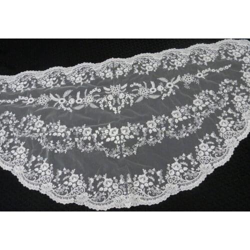 Half Moon Spanish Lace Mantilla Large Size Embroidery Lace Mantilla Veil Catholic Veil