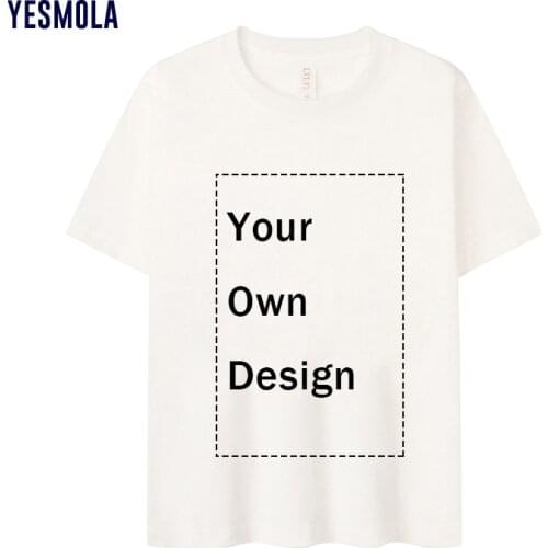 YESMOLA 2021 Custom Chirdren T-shirts Cotton Solid Color Kids T-shirts Boys/girls Diy Tee Shirts Tops Printing