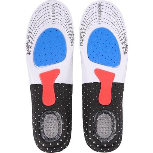 1 Pair Free Size Unisex Orthotic Arch Support Sport Shoe Pad Sport Running Gel Insoles Insert Cushion For Men Women Foot Care