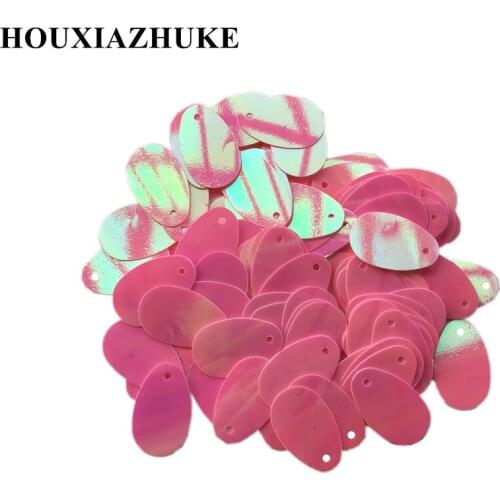 12*20 mm egg shaped many colors available sequins with hole 1100 pcs per lot for diy crafts decoration