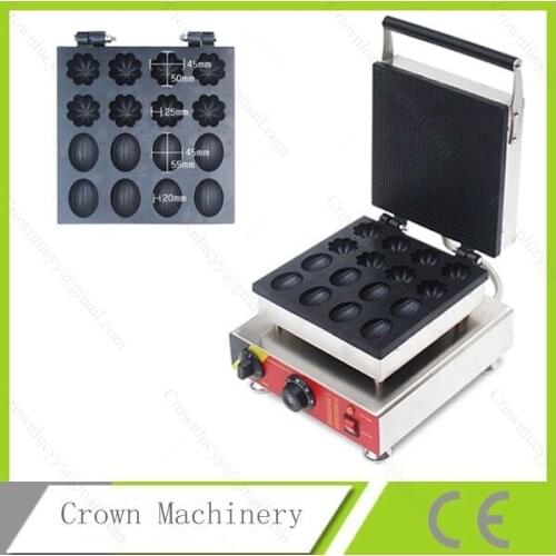 220V/110V electric stainless steel commercial Nut shape and flower shape waffle maker machine kitchen appliance
