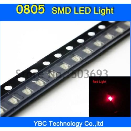 3000pcs/lot 0805 SMD Ultra Bright Red Light LED LED Diode Light
