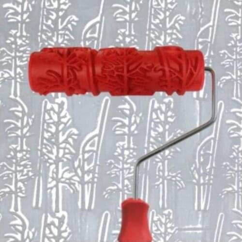 7 Inch Pattern Paint Roller Painting Embossing Cylinder Art Wall Printing Brush Roller Tool Decorative Texture Roller