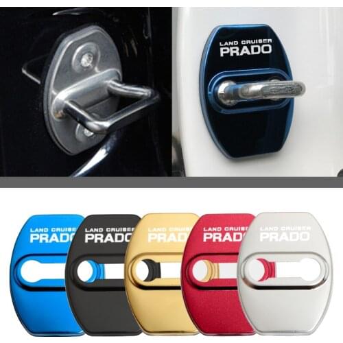 Door Lock Decoration Protection Cover flags emblem case for Toyota prado 120 fj150 land cruiser 80 accessories car styling