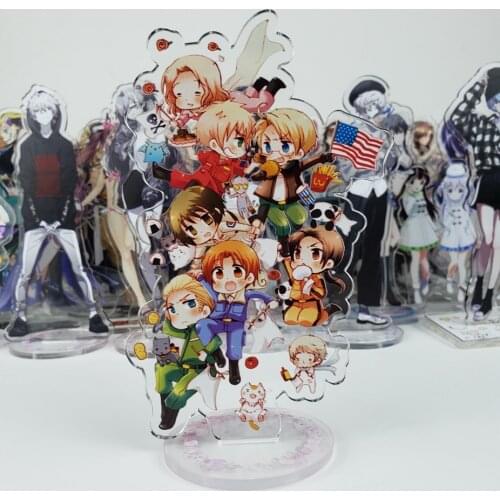 Anime Hetalia Axis Powers Acrylic Stand Model Feliciano Vargas Alfred F. Jones Laser Action Figure Decoration Collectible Toy
