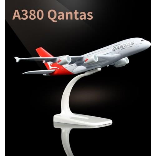 1/400 Scale 20cm Aviation metal Airplane Australia Airlines A380 Model Decoration with plastic Base Collection Kids Toy Gift