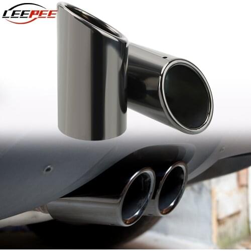 LEEPEE Car Exhaust Pipe Cover For Volkswagen Passat B7 CC VW Tiguan Audi A4 B8 A3 A1 Q5 Auto Accessories Stainless Steel