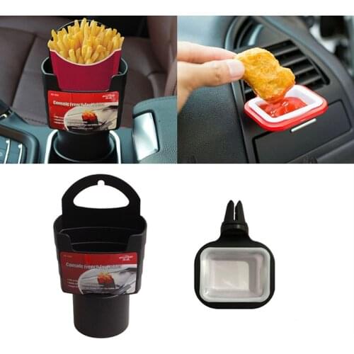 Car French Fries Holder Storage Box Food Drink Cup Holder And Car Sauce Holder
