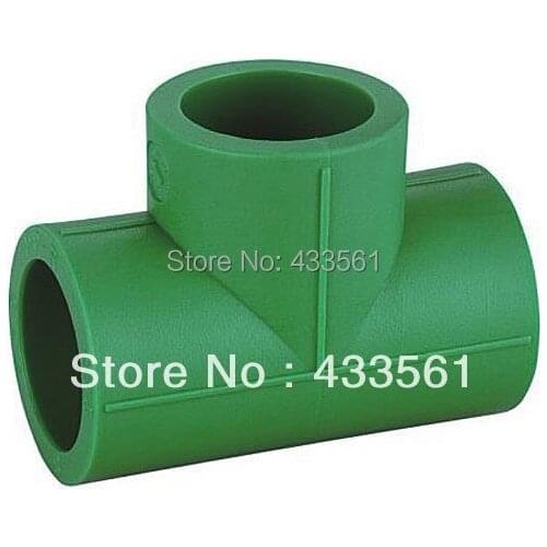 Free Shipping Quality Color Green Enviroment friendly PPR Equal Tee DN20 Fittings Connector for Garden water pipeline